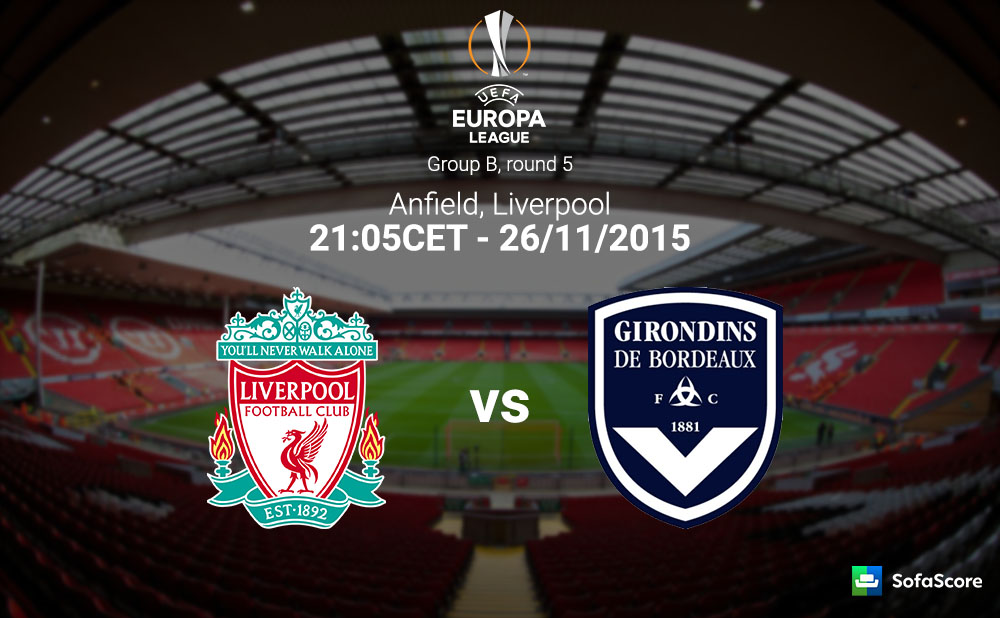 LINE-UP: Liverpool team to face Bordeaux